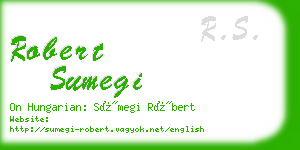 robert sumegi business card